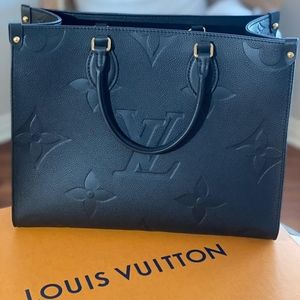 🔥Louis Vuitton Onthego MM Black Empreinte Leather